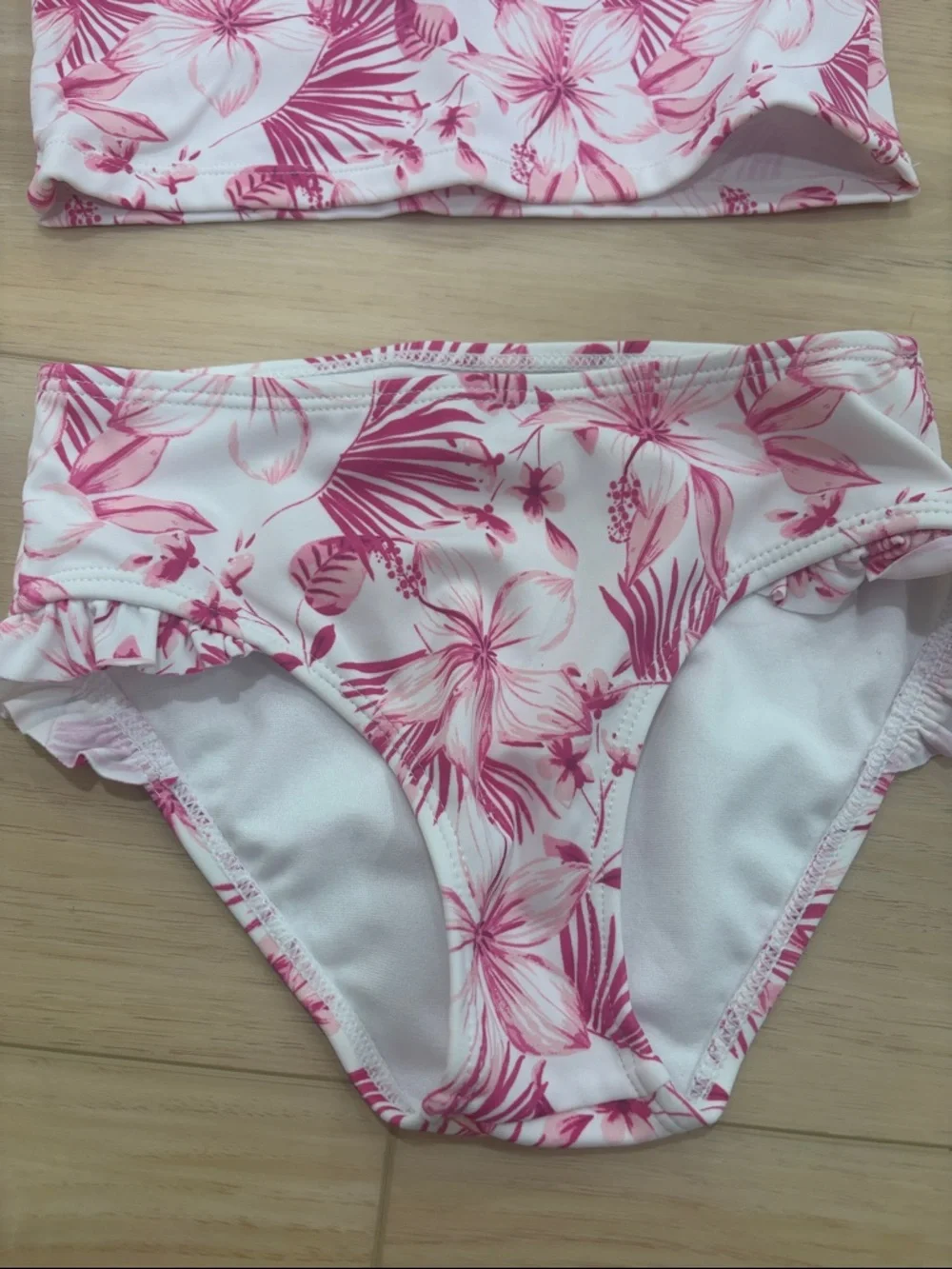 Girls Janie and Jack Pink Floral Long-Sleeve Rashguard Set